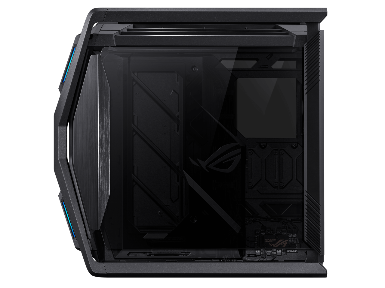 Alt View 10. ASUS - ASUS ROG Hyperion GR701 BTF, ATX BTF support, 420mm dual rad, 4x140mm fans, metal GPU holder, ARGB hub - Black.
