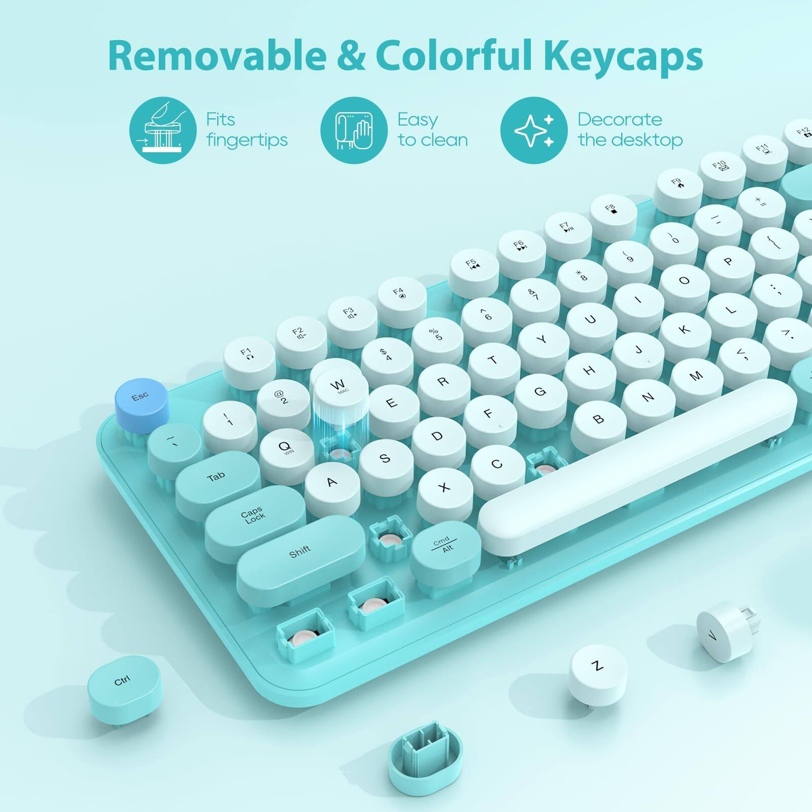 Earthley Blooms Wireless And Mouse Combo Full size Retro Typewriter ...