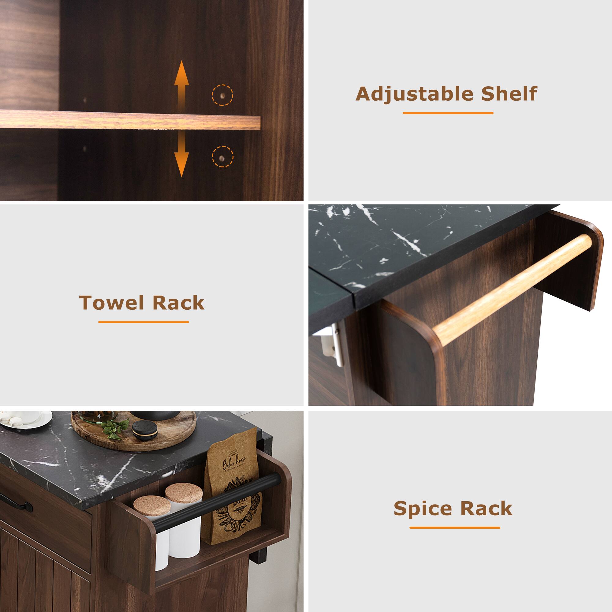 Adjustable Shelf  
Towel Rack  
Spice Rack