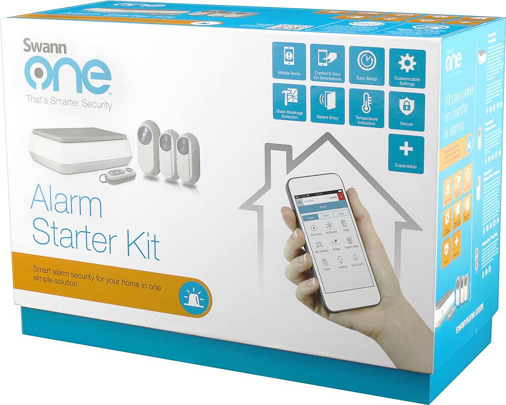 Best Buy Swann SwannOne Wireless Home Security System Gray/White SWO