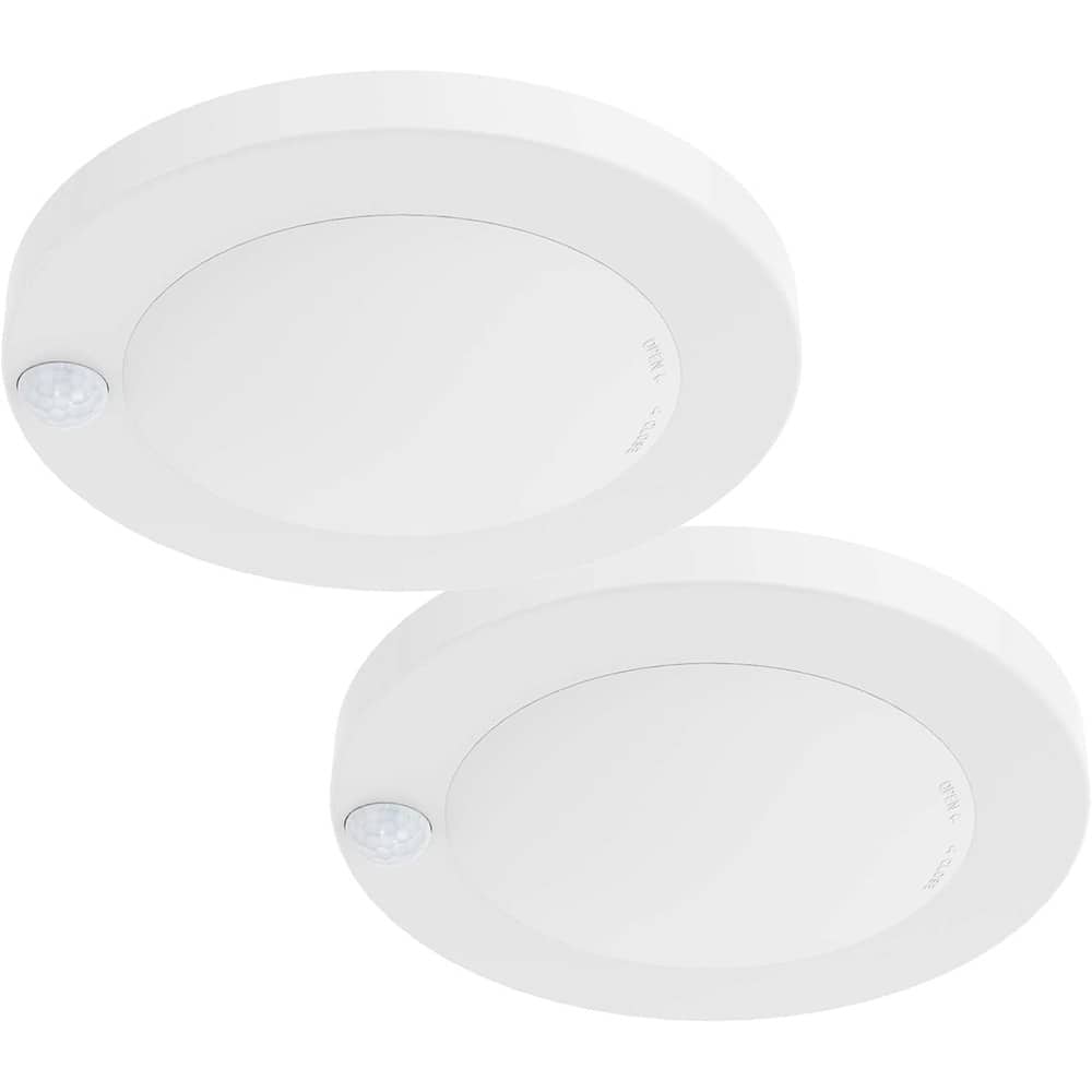 ACJPR - 6” LED Wired Closet Light, PIR Motion Sensor Ceiling Disc, 15W, 1100 Lumens, CRI>80, 5000K Daylight, ETL, Wet Location,