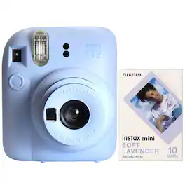 Fujifilm - Instant Film Camera with Soft Lavender Instant Film 10 Exposures - Pastel Blue