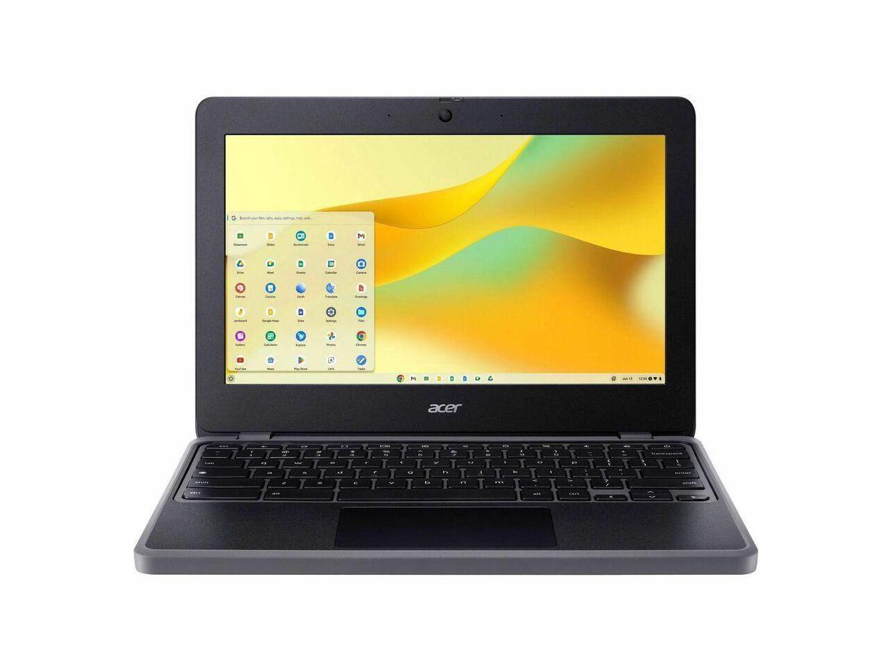 Alt View 2. Acer - Acer Chromebook 511 C736T 11.6" Touchscreen - Intel N100 - 8GB RAM - 32GB Storage - Shale Black - Black.