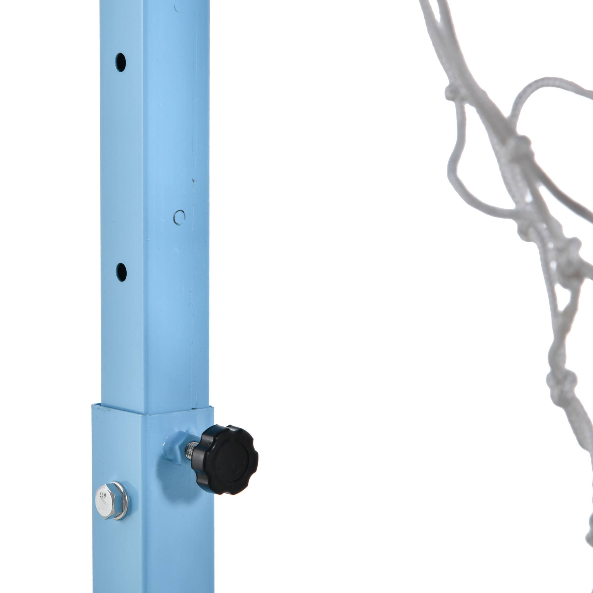 Alt View 8. Soozier - Basketball Hoop Stand, 36.5"-48.5" Height Adjustable Portable Hoop System Clear Backboard & Fillable Base - Blue, White.