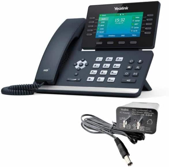 Vulpecula Spade - T54W IP Phone - Power Adapters Included - Black