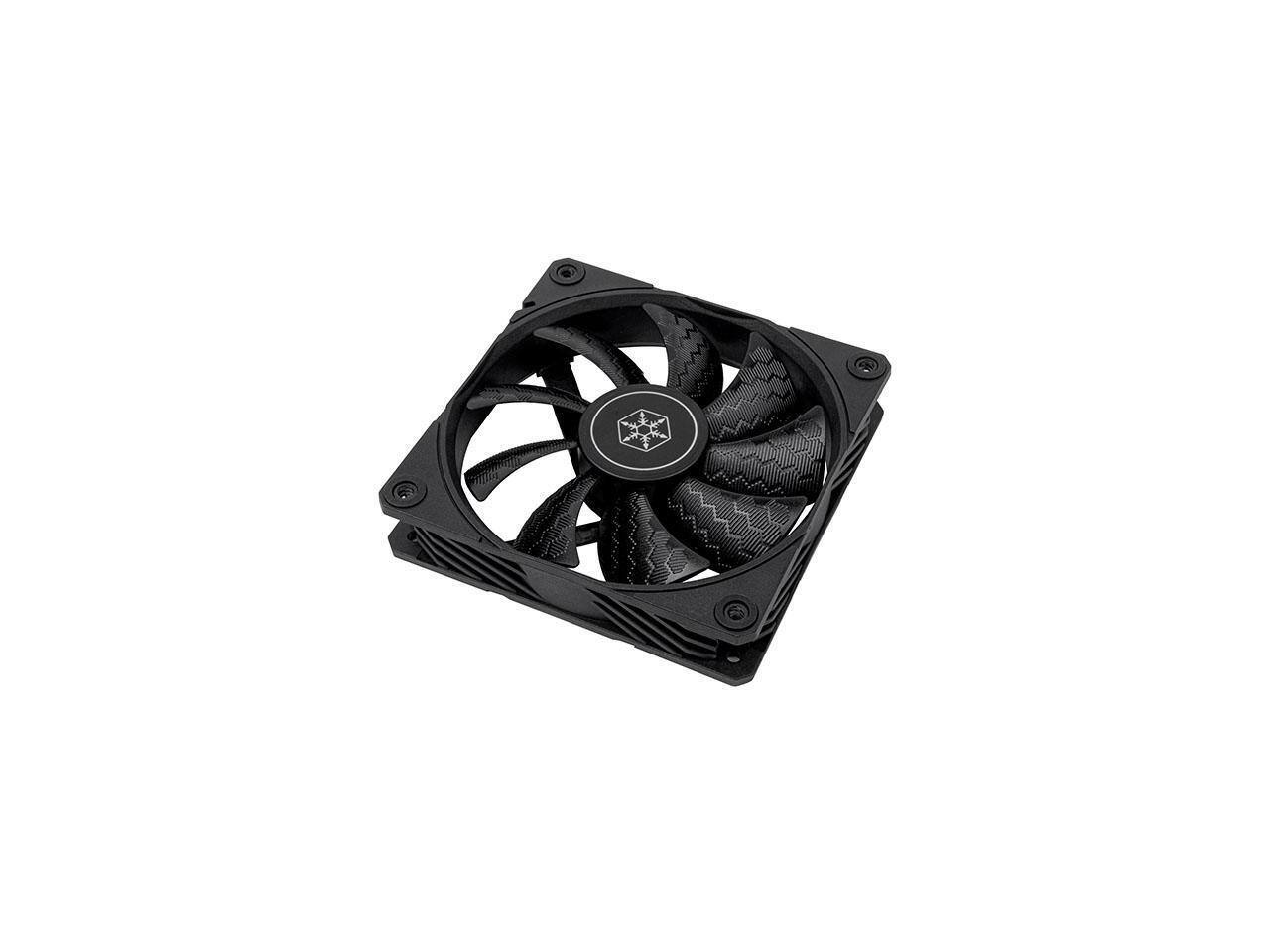Alt View 4. SilverStone - Performance enhanced 120mm PWM fan - Black.