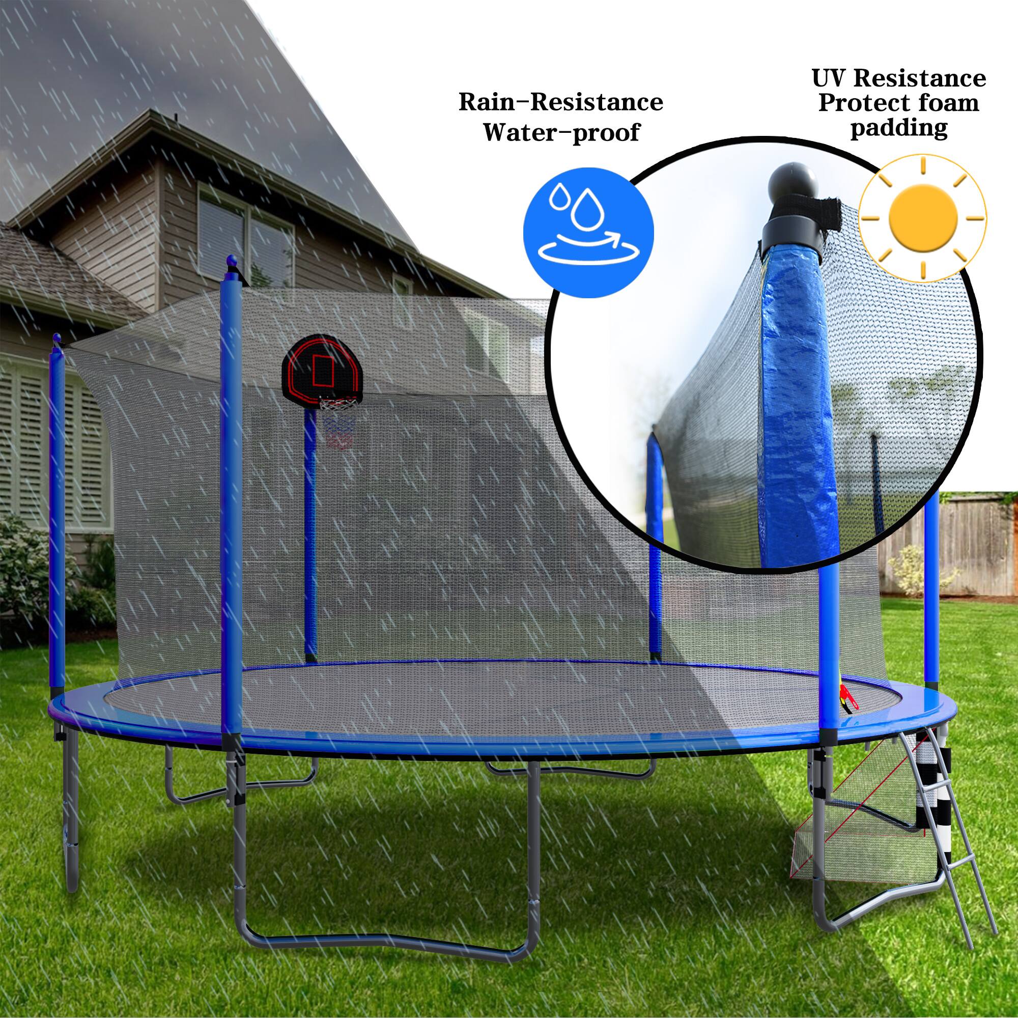 Rain-Resistance  
Water-proof  
UV Resistance  
Protect foam padding