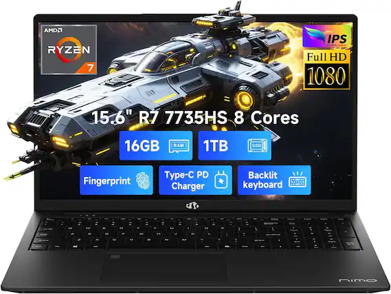 AMD Ryzen 7
15.6" R7 7735HS 8 Cores
16GB RAM
1TB SSD
IPS Super Clear Full HD 1080
Fingerprint
Type-C PD Charger
Backlit Keyboard