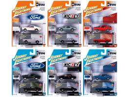 Johnny Lightning - Collector's Tin 2021 Set of 6 Cars Release 3 Limited Edition of 7140 pieces Worldwide 1/64 - Multicolor