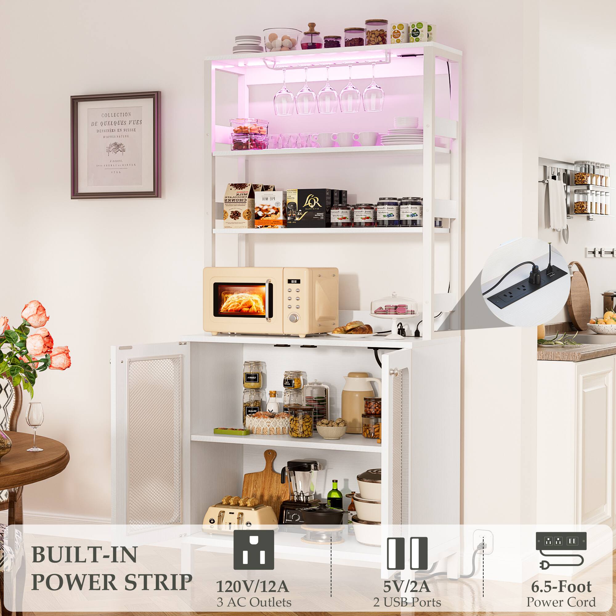 COLLECTION DE QUELQUES PIES  
DENVER & SCOTCH  
BUILT-IN POWER STRIP  
120V/12A  
3 AC Outlets  
5V/2A  
2 USB Ports  
6.5-Foot Power Cord