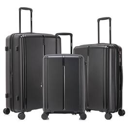DUKAP - Airley Lightweight Hardside Spinner 3 Piece Luggage Set 20"/24"/28" - Black