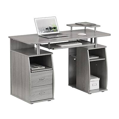 Alt View 2. Techni Mobili - Complete Computer Workstation Desk With Storage(RTA-8211-GRY) - Gray.