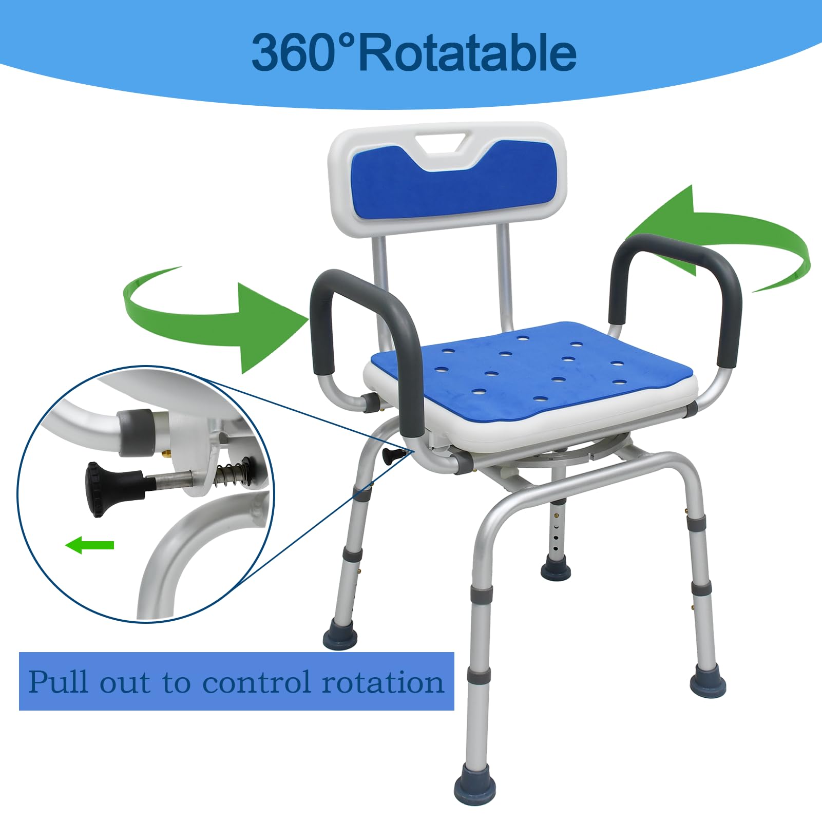 360° Rotatable

Pull out to control rotation