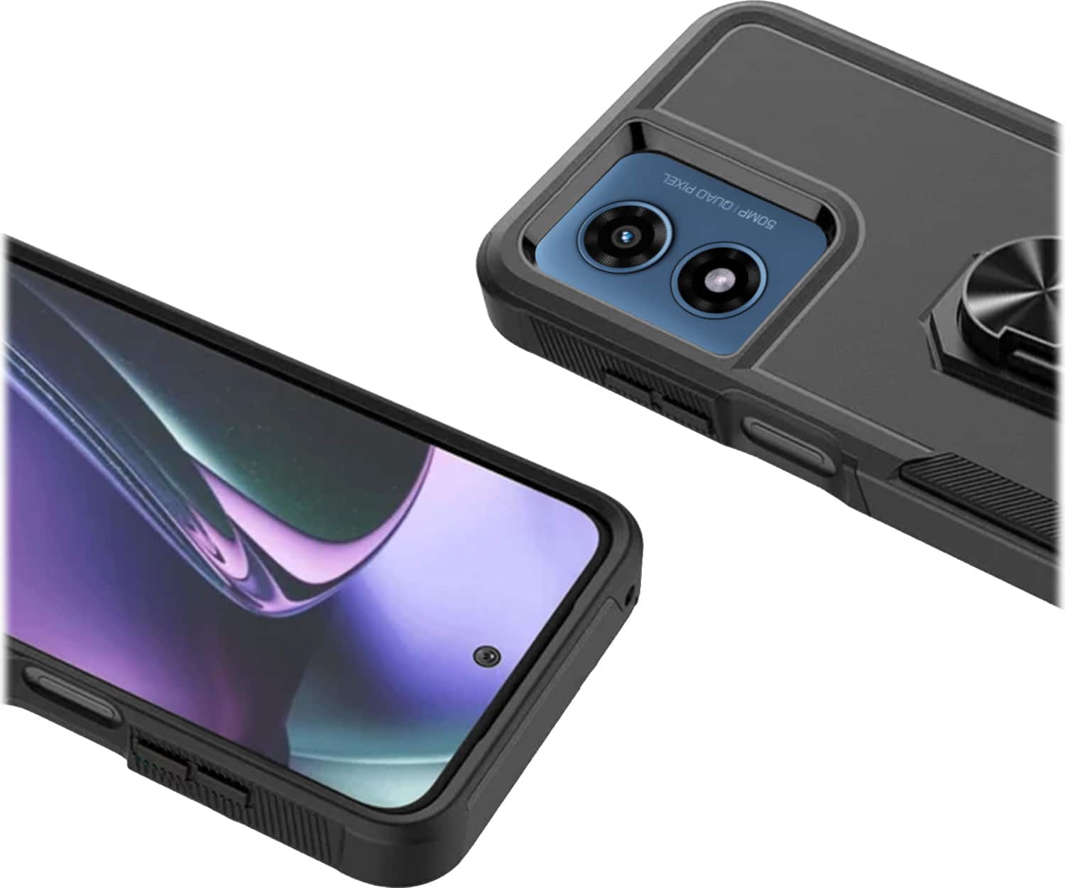 Alt View 14. SaharaCase - ArmorPro Kickstand Case for Motorola Moto G Play (2024) - Scorpion Black.