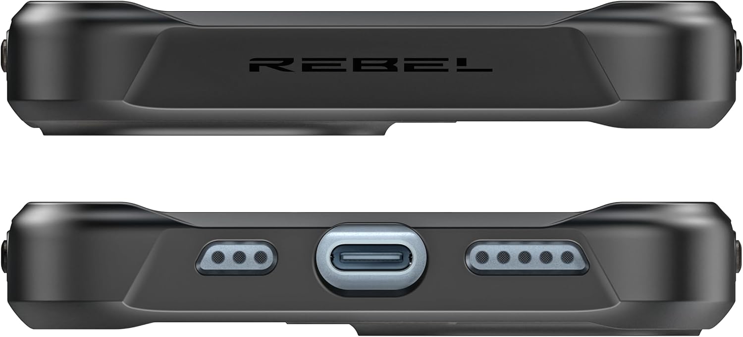 Alt View 4. Rebel - Rebel - Rebel Series GEN5 Case For Apple iPhone 15 - Black/Aramid Fiber - Black.