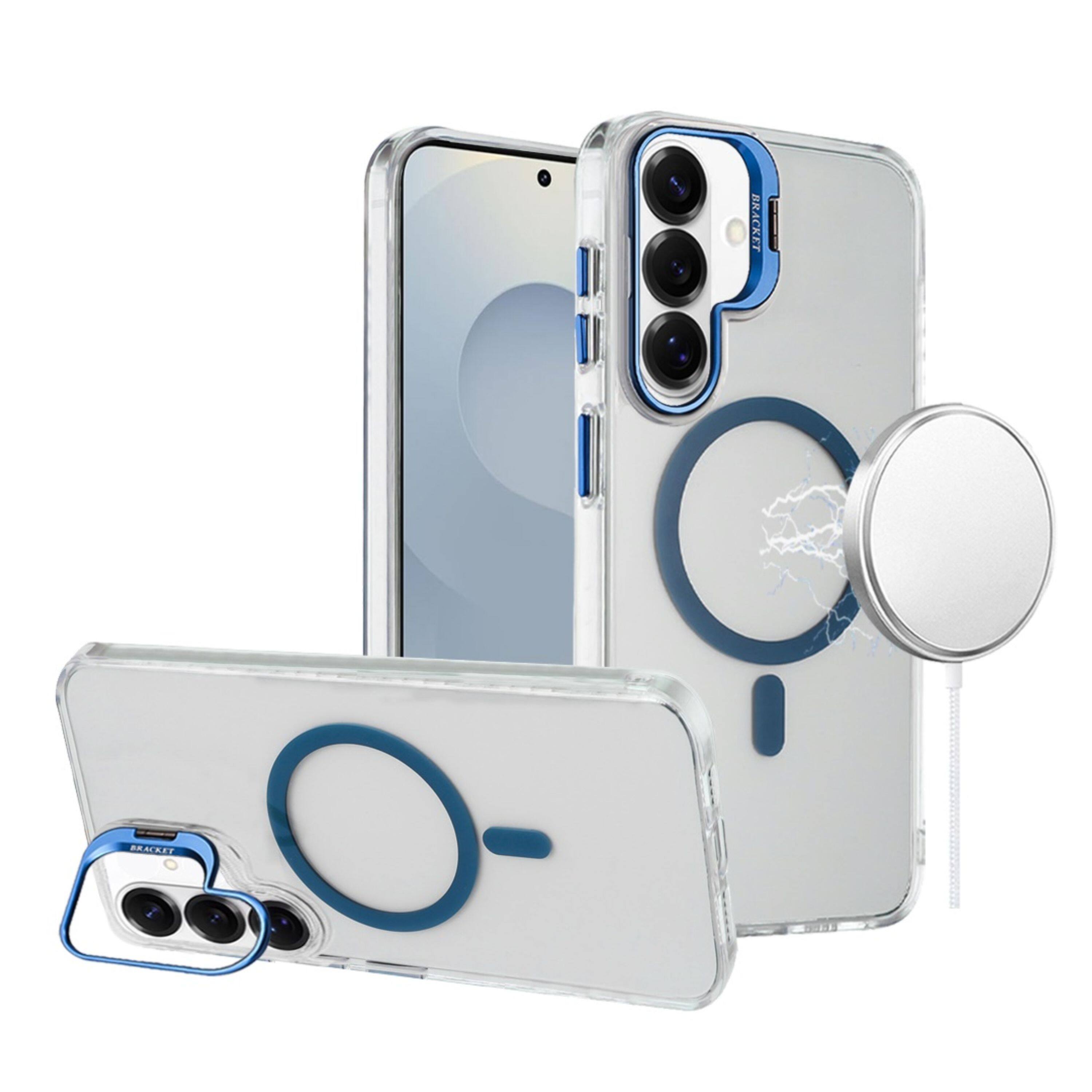Kitcheniva - Metallic Camera Stand Magnetic Circle Phone Case With Tempered Glass For Samsung Galaxy S26+ - Dark Blue price history on PriceWatchPro