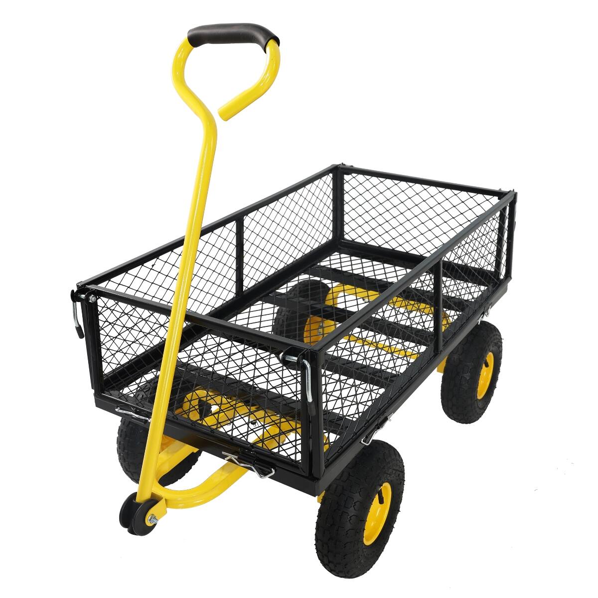 Alt View 1. Loheer - Loheer Heavy Duty Garden Dump Cart with Pneumatic Tires, Metal Utility Wagon, 660 lb Capacity.