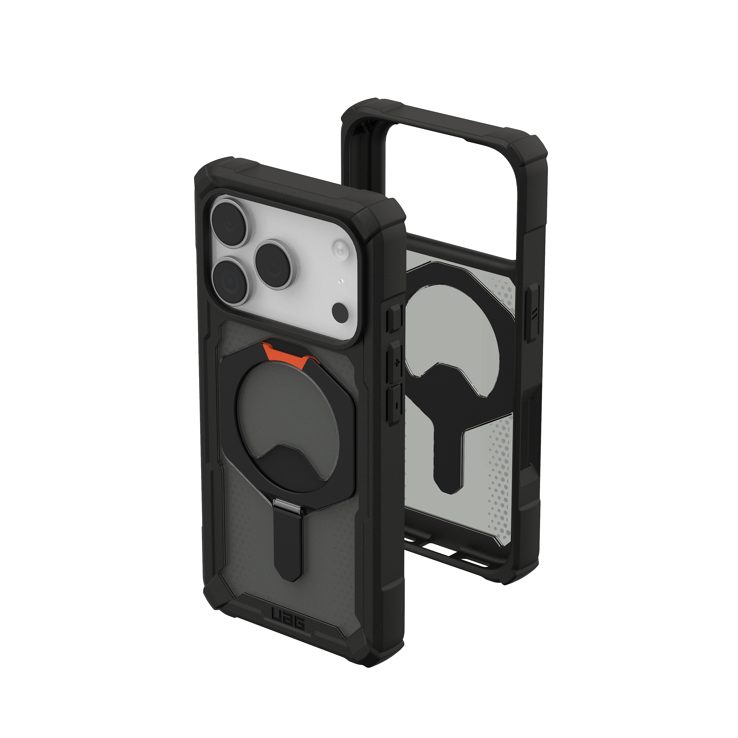 Back. UAG - Plasma XTE Series case for Apple iPhone 18 Pro/iPhone 17 Pro Plasma XTE - Black/Orange.
