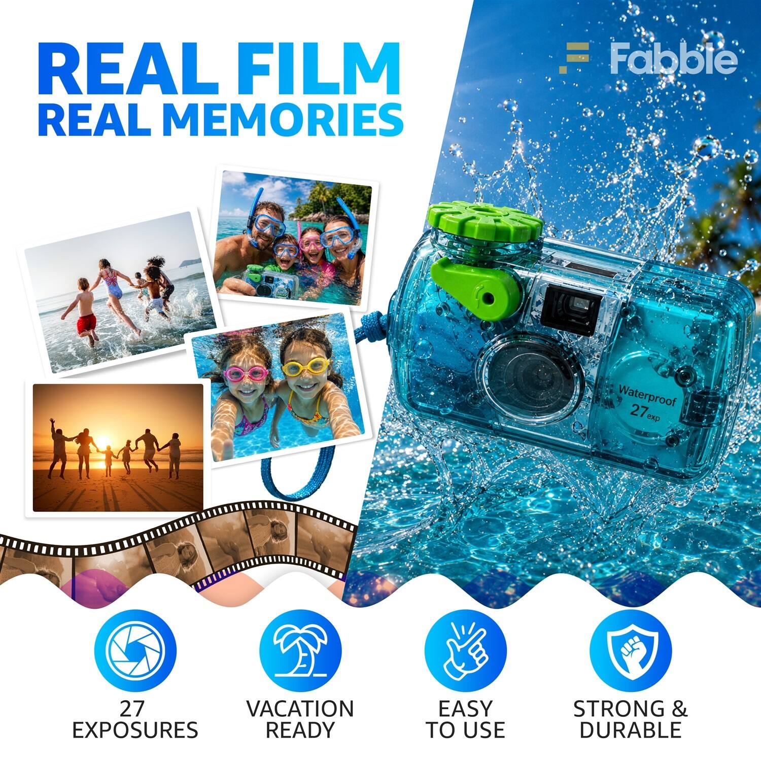 Fujifilm Quick Snap Waterproof 35mm Single Use Camera 2 Pack