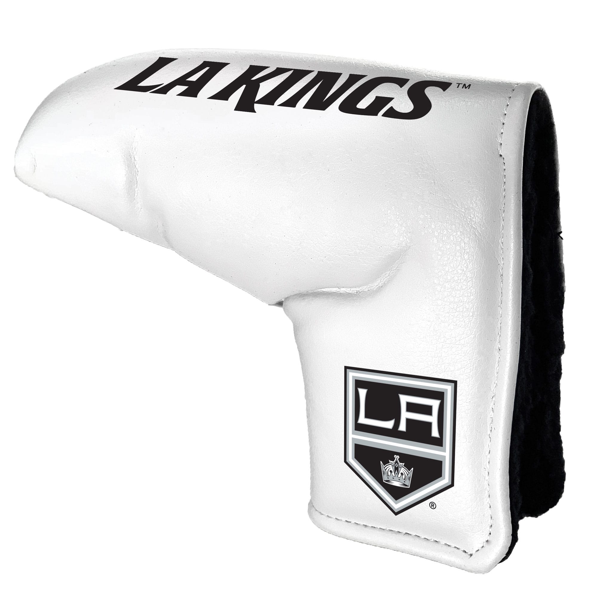 Front. Team Golf - Los Angeles Kings Tour Blade Putter Cover - White.