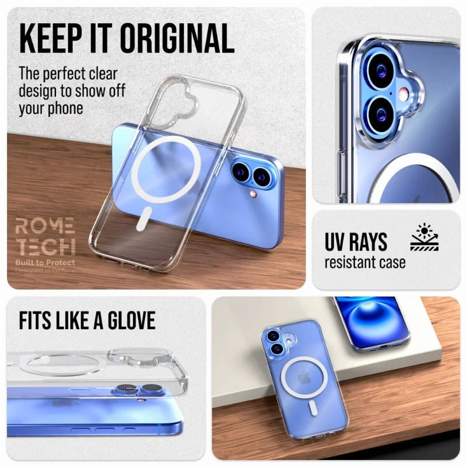 KEEP IT ORIGINAL  
The perfect clear design to show off your phone  

ROYE TECH  
Built to Protect  

UV RAYS resistant case  

FITS LIKE A GLOVE