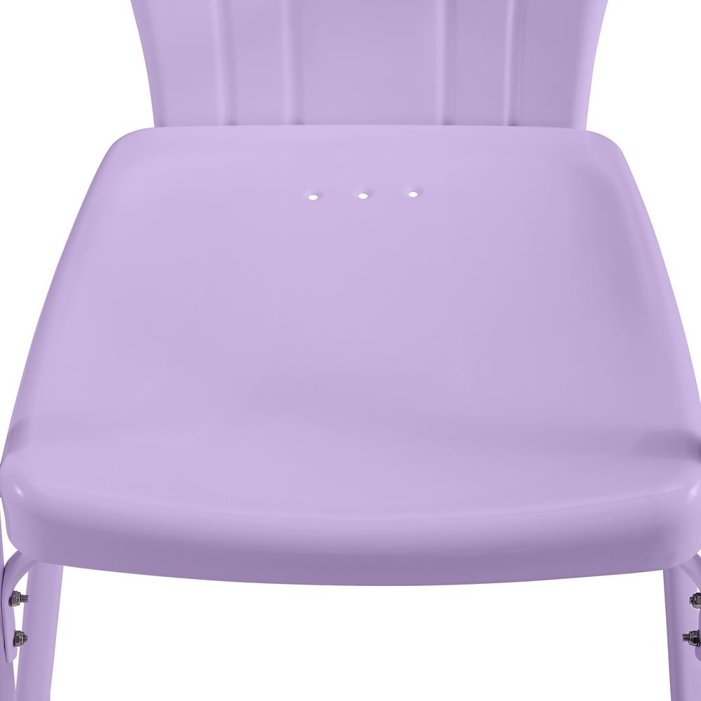 Alt View 10. Crosley Furniture - Tulip 3Pc Retro Outdoor Chair Set - Side Table & 2 Chairs - Lavender Gloss.