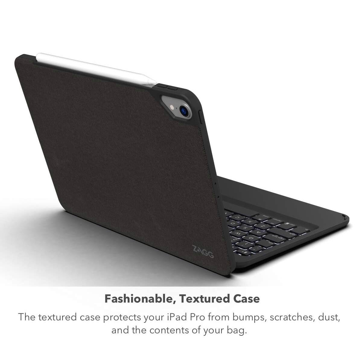 ZAGG - 2.02 - & 2 22 - - - 2 I 2

Fashionable, Textured Case

The textured case protects your iPad Pro from bumps, scratches, dust, and the contents of your bag.