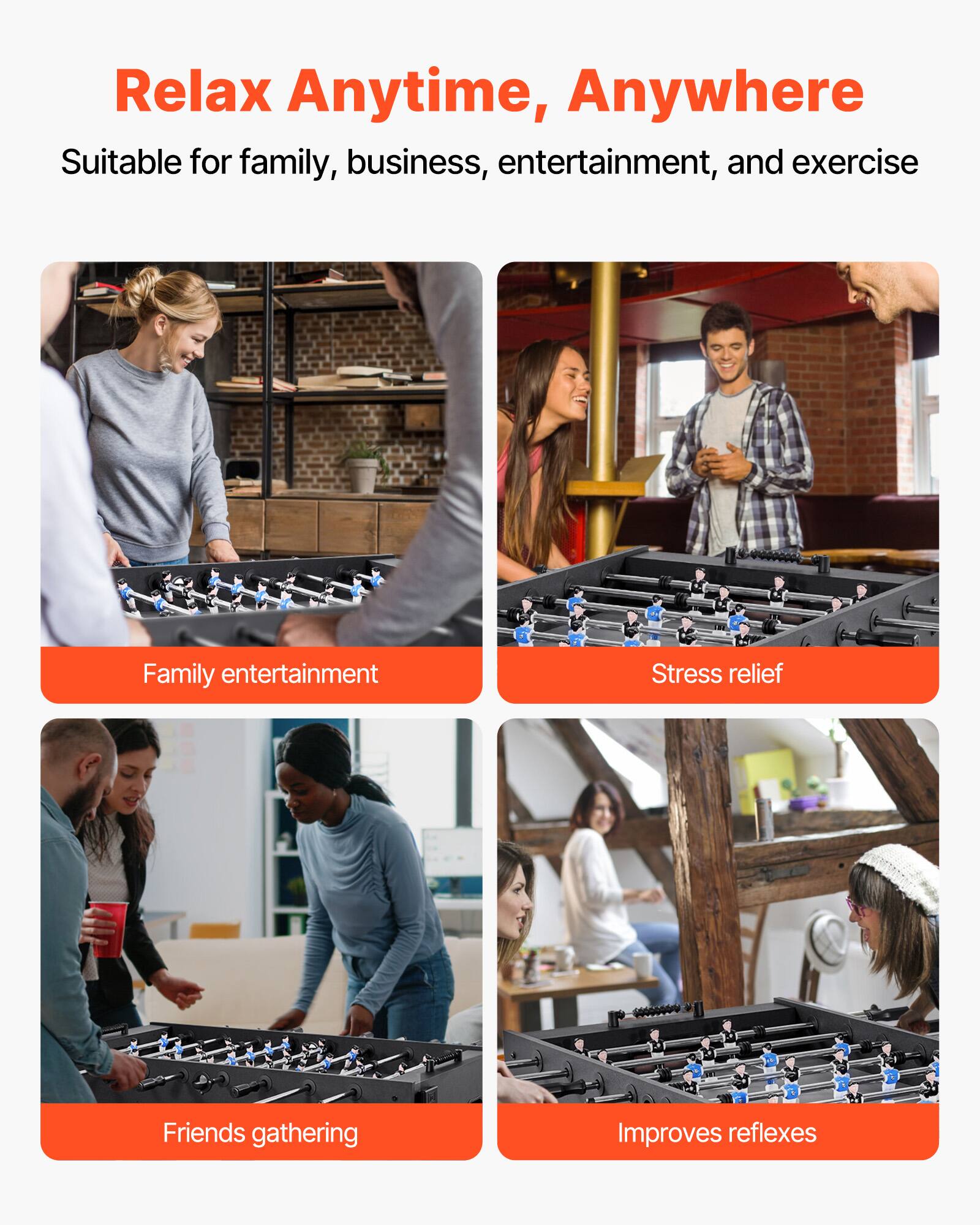 Relax Anytime, Anywhere  
Suitable for family, business, entertainment, and exercise  

- Family entertainment  
- Stress relief  
- Friends gathering  
- Improves reflexes