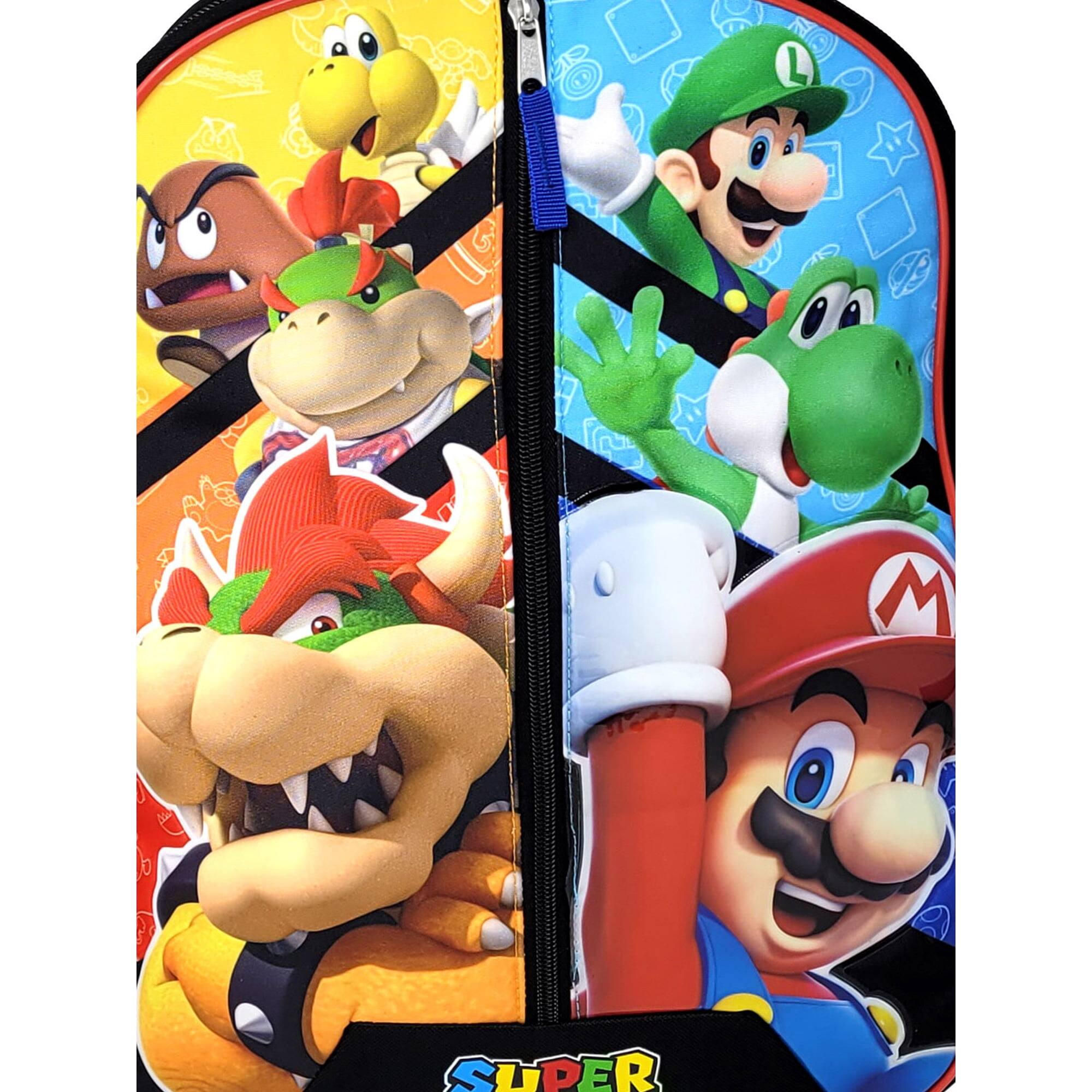 Alt View 3. UPD - Nintendo Super Mario Bros 16" Polyester School Backpack with Front Zipper and two Side Mesh Pockets - Multicolored.