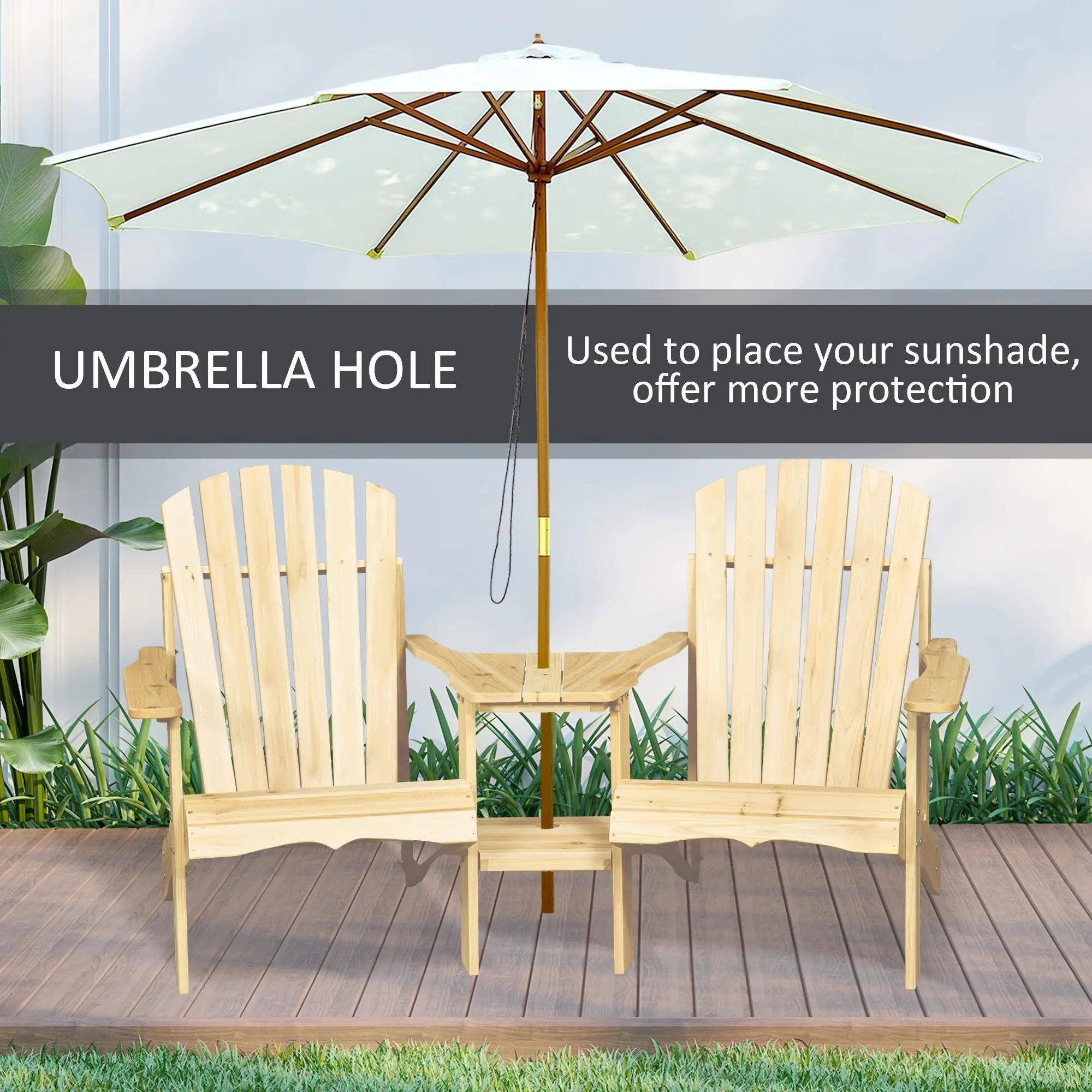 UMBRELLA HOLE  
Used to place your sunshade, offer more protection