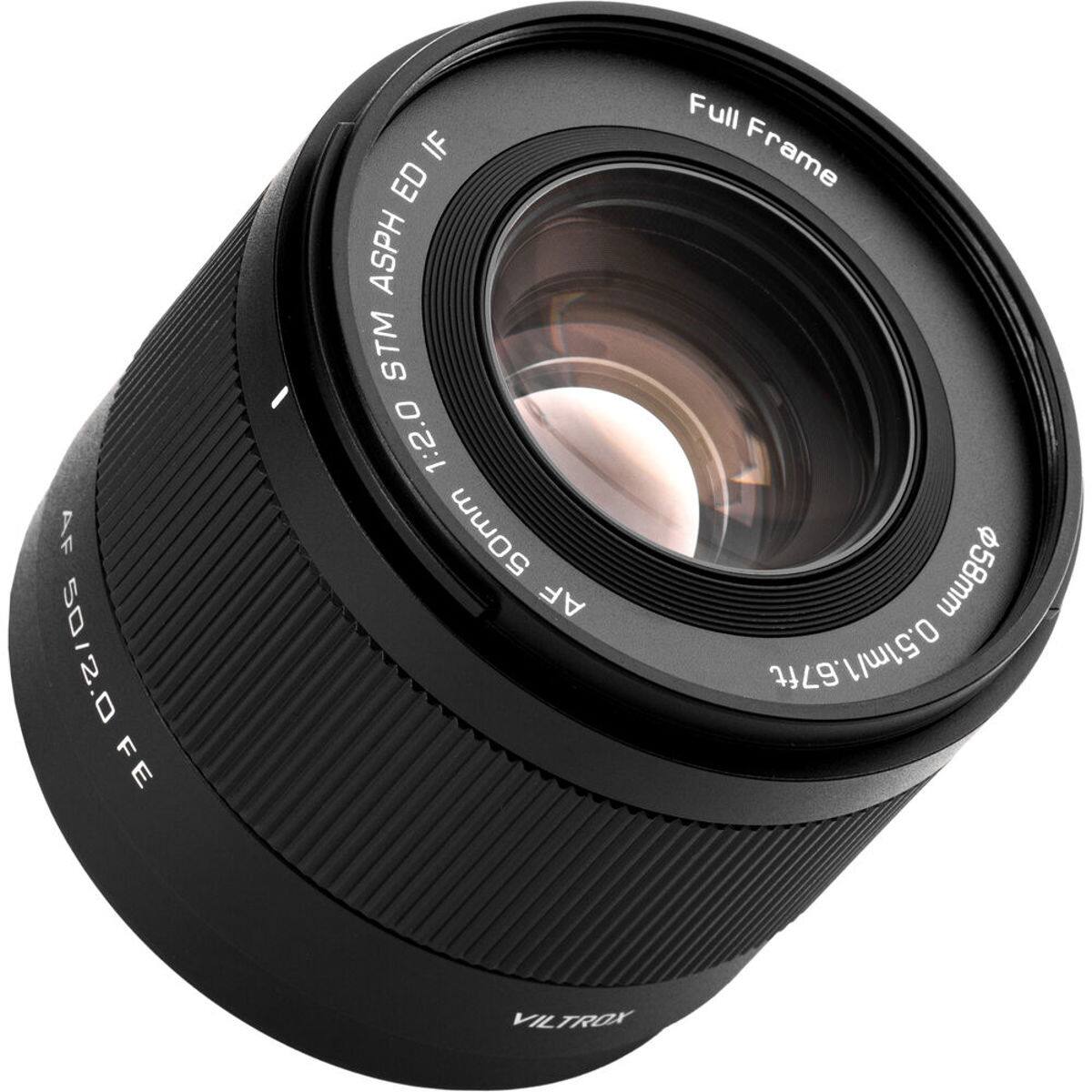 AF 50/2.0 FE  
IF ED ASPH STM 1:2.0 50mm  
Full Frame  
58mm  
0.51m/1.67ft  
VILTROX