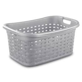 Sterilite - Weave Laundry Basket, Plastic Clothes Hamper w/Handles, 6 Pack, Cement