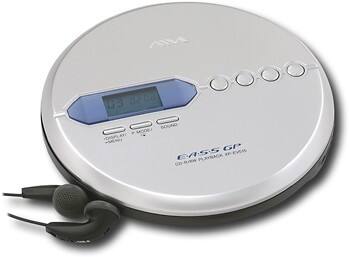 Angle Standard. Aiwa - Portable CD Player - Silver.