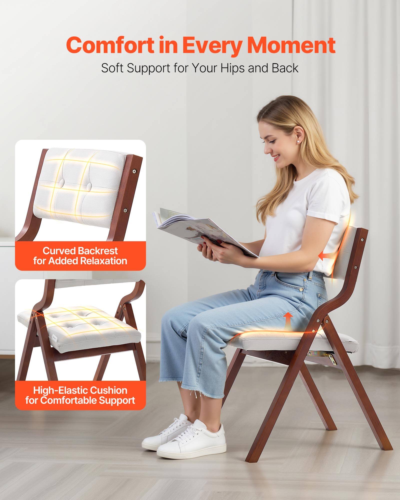 Comfort in Every Moment  
Soft Support for Your Hips and Back  

Curved Backrest for Added Relaxation  

High-Elastic Cushion for Comfortable Support