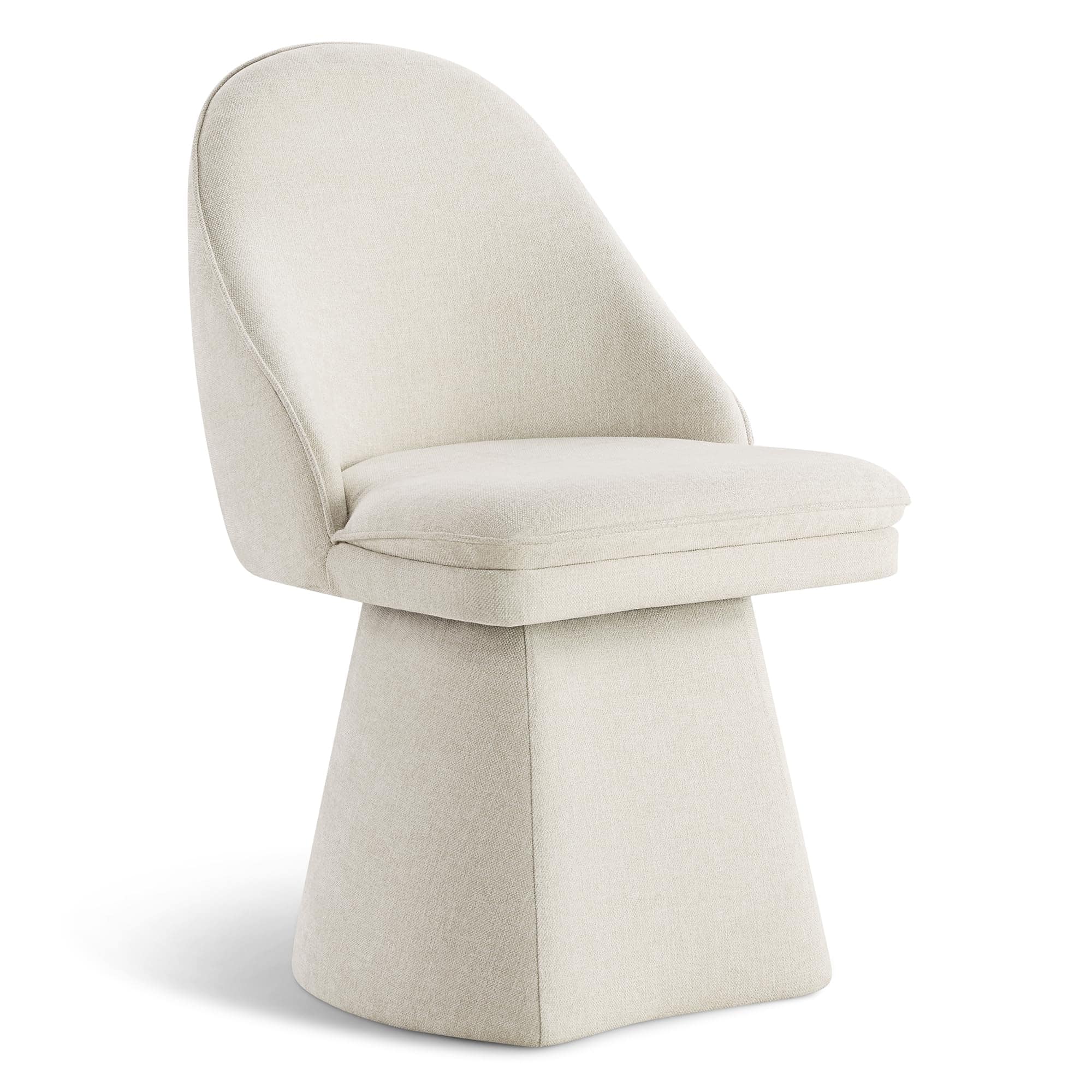 JETRANSPORT - Swivel Dining Chairs Modern Desk Chair Upholstered Linen Fabric Side For Kitchen Room Bedroom Khaki 1 Box 【 - Linen Set of 1