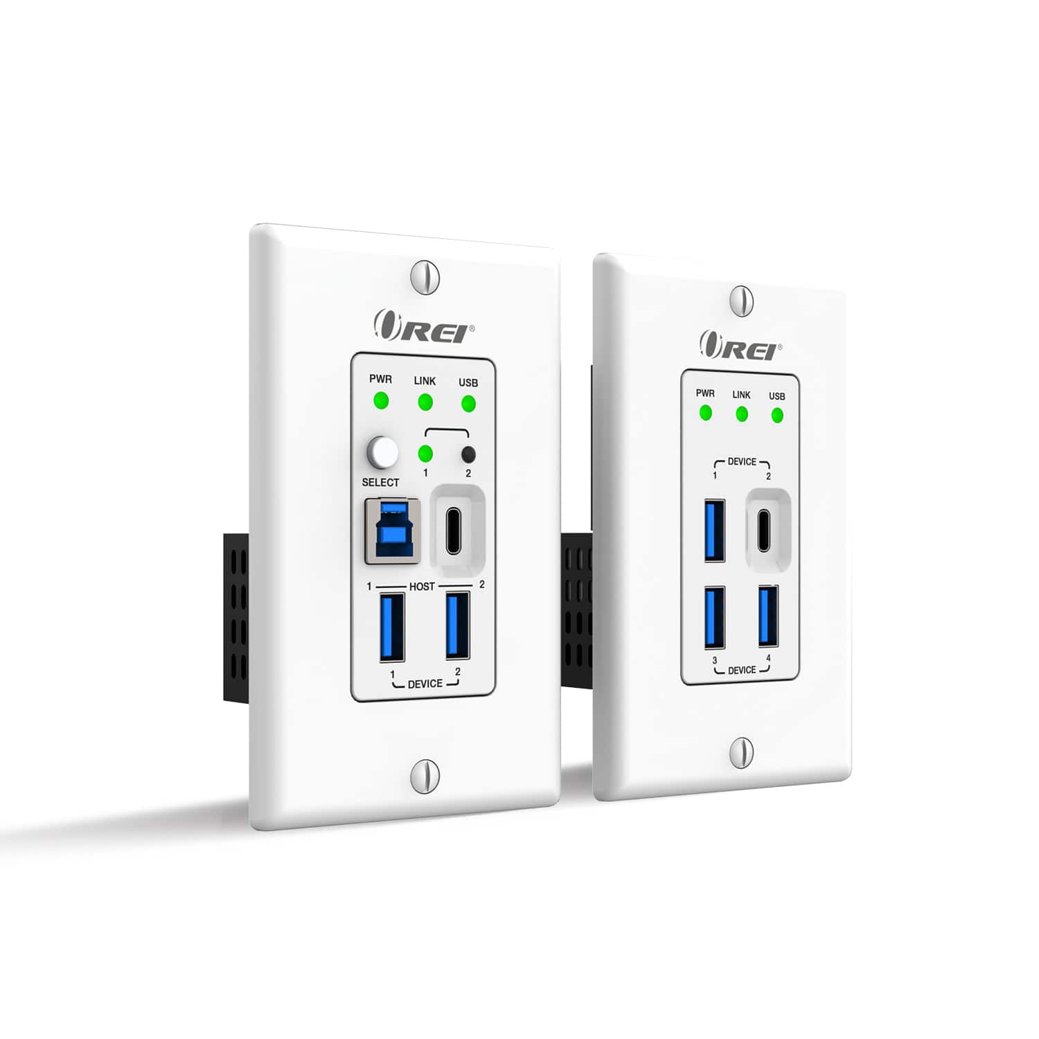 Orei - USB3.2 Extender (USB-C) - 330ft (Cat6) - USB3-WPE330WP-K - Black