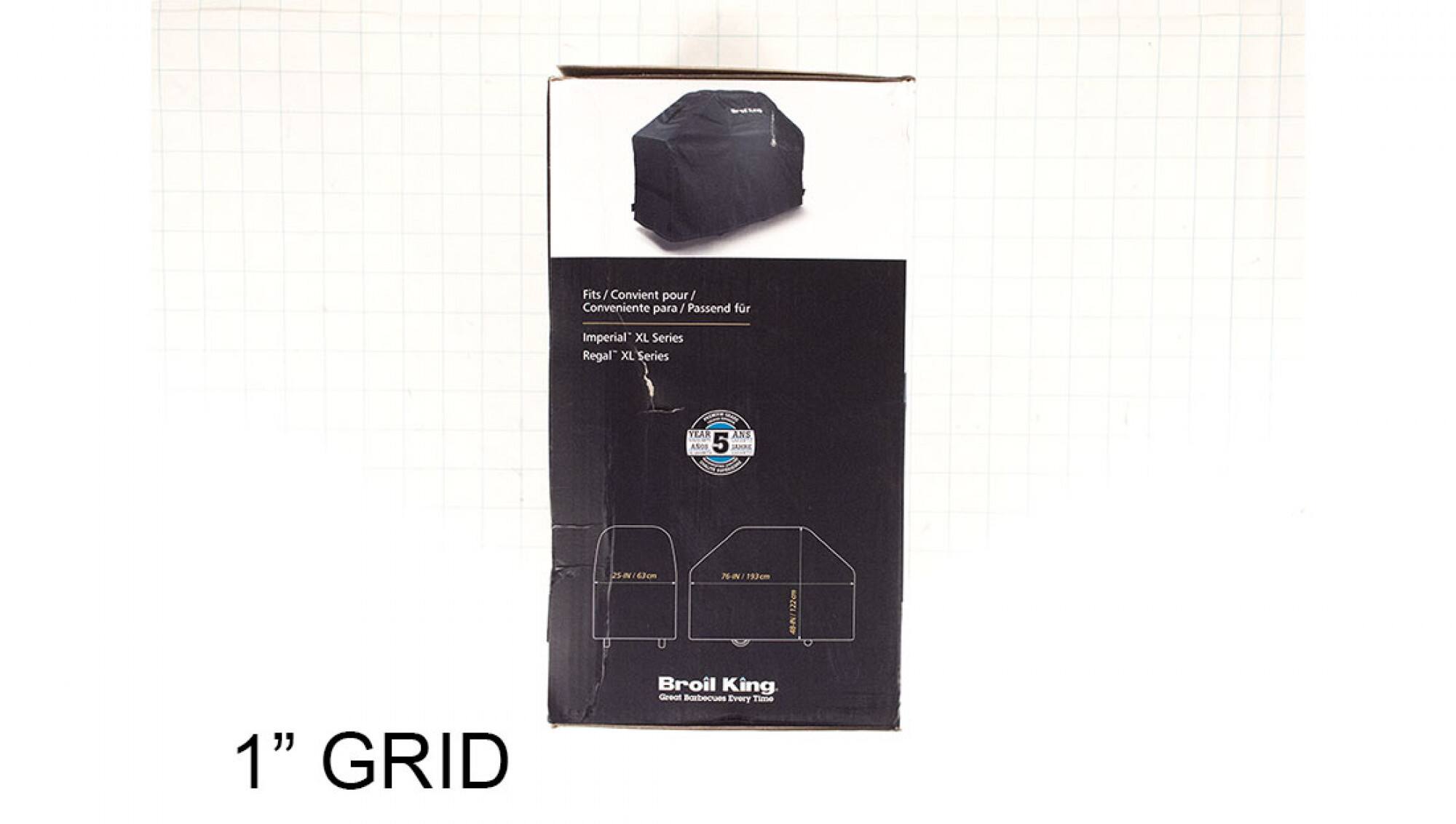 Fits / Convient pour / Conveniente para / Passend fr Imperial XL Series Regal XL Series  
YEAR ANS AOS 5 JAMRS 25N10c MN 1193om 122m 40N/ 1" GRID  
Broil King Great Barbecues Every Time