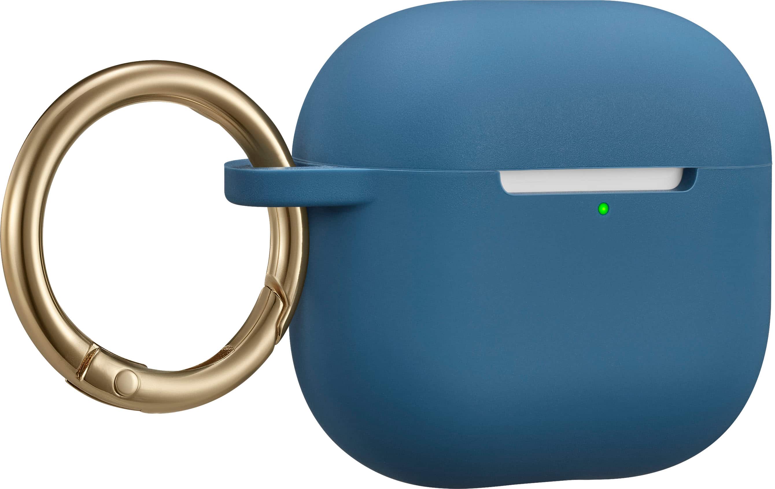 Angle. Best Buy essentials™ - Case for Apple AirPods 4 and AirPods 4 with Active Noise Cancellation (ANC) - Blue.