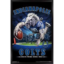 Trends International - Indianapolis Colts 24.25'' x 35.75'' Framed Mascot Endzone Poster - Multicolor