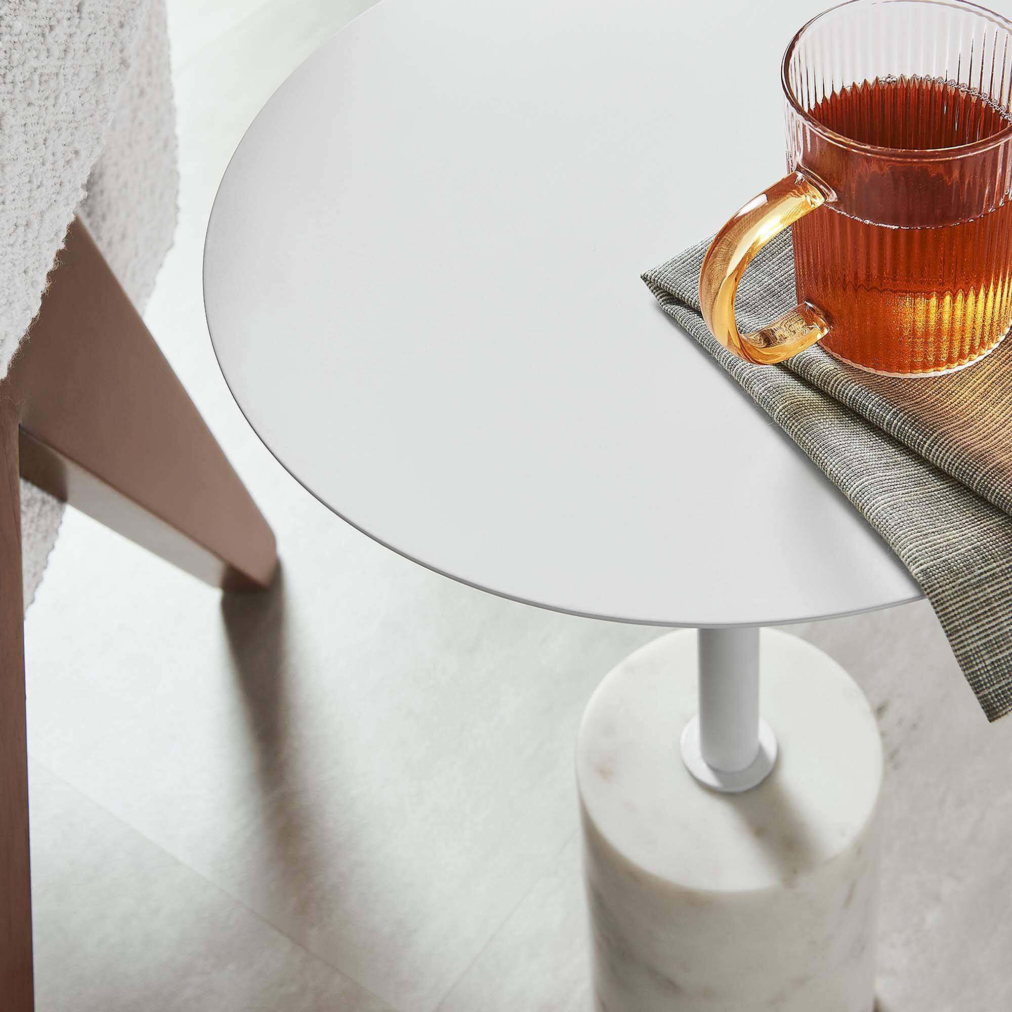 Alt View 2. Modway - Lyric Round Side Table by Modway - White White.