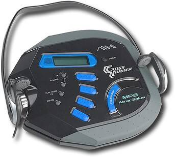 Angle Standard. Aiwa - Water-Resistant CD Player - Gray/Black/Blue.