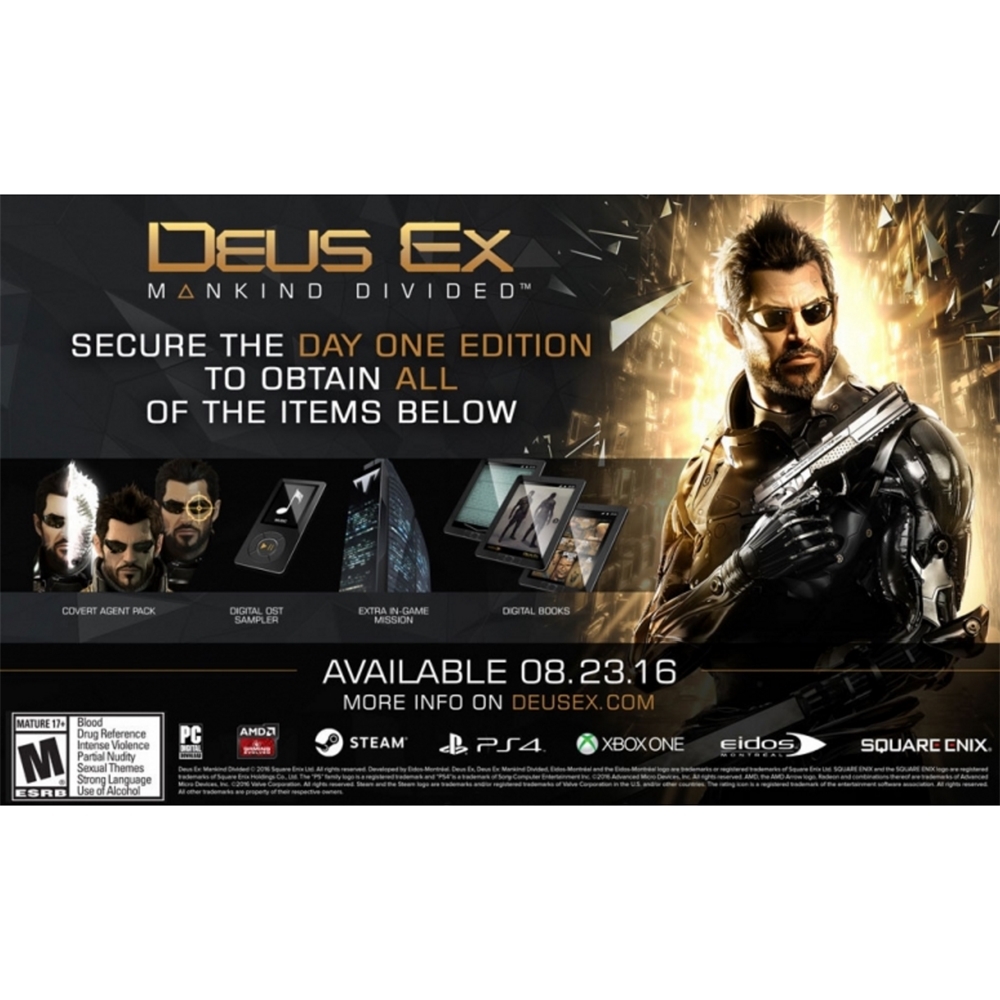 Customer Reviews Deus Ex Mankind Divided Day One Edition Xbox One 91635 Best Buy