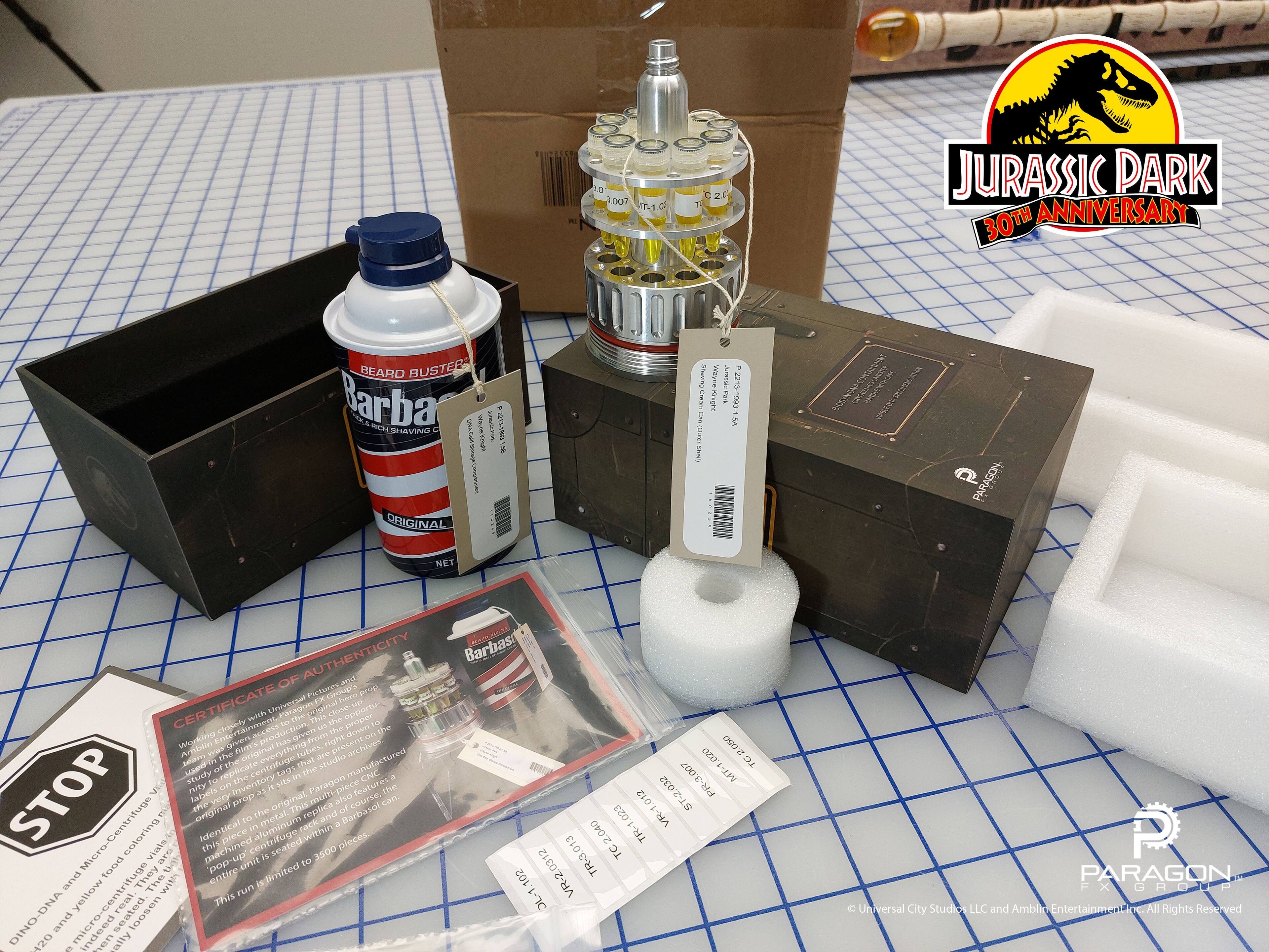 10 1007 7-1.0 T 20 JURASSIC PARK 30TH ANNIVERSARY BEARD BUSTER Barba & TLA SHAVING C 2072-182-138 ORIGINAL Sheving Wayme HINY Kyg i TH03 i c I I PORE RT PARAGON NET AUTHENTICITY Barbas OF PRturss Lum P:o Unierraal heme CERTIFICATE FOEY BVTA Ccual te in the the opport Aediud the production awn Wonking Accidlin nimt's han rahe pesento e cHA wi th original oze DZD e UO at tbe tags mat the studio anufactured ENC 200 MT  study to the ventory StEin Paragon features ZE0 -3 nity 1T the STOP taGutls dual Original Also courte can. 012 Centritugo GnOias en the aluminum replice a of Barbasol 023 VR-1,012 VR-1 coloring identical piece centrifuge dwithin pieces 013 TR-1 viale this machined seated 3500 TC food They SEN