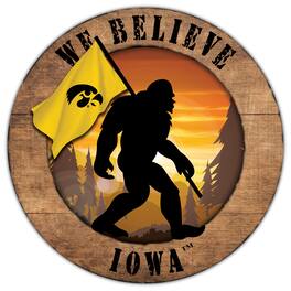 Fan Creations - Iowa Hawkeyes 12'' We Believe Bigfoot Circle Sign - Multicolor