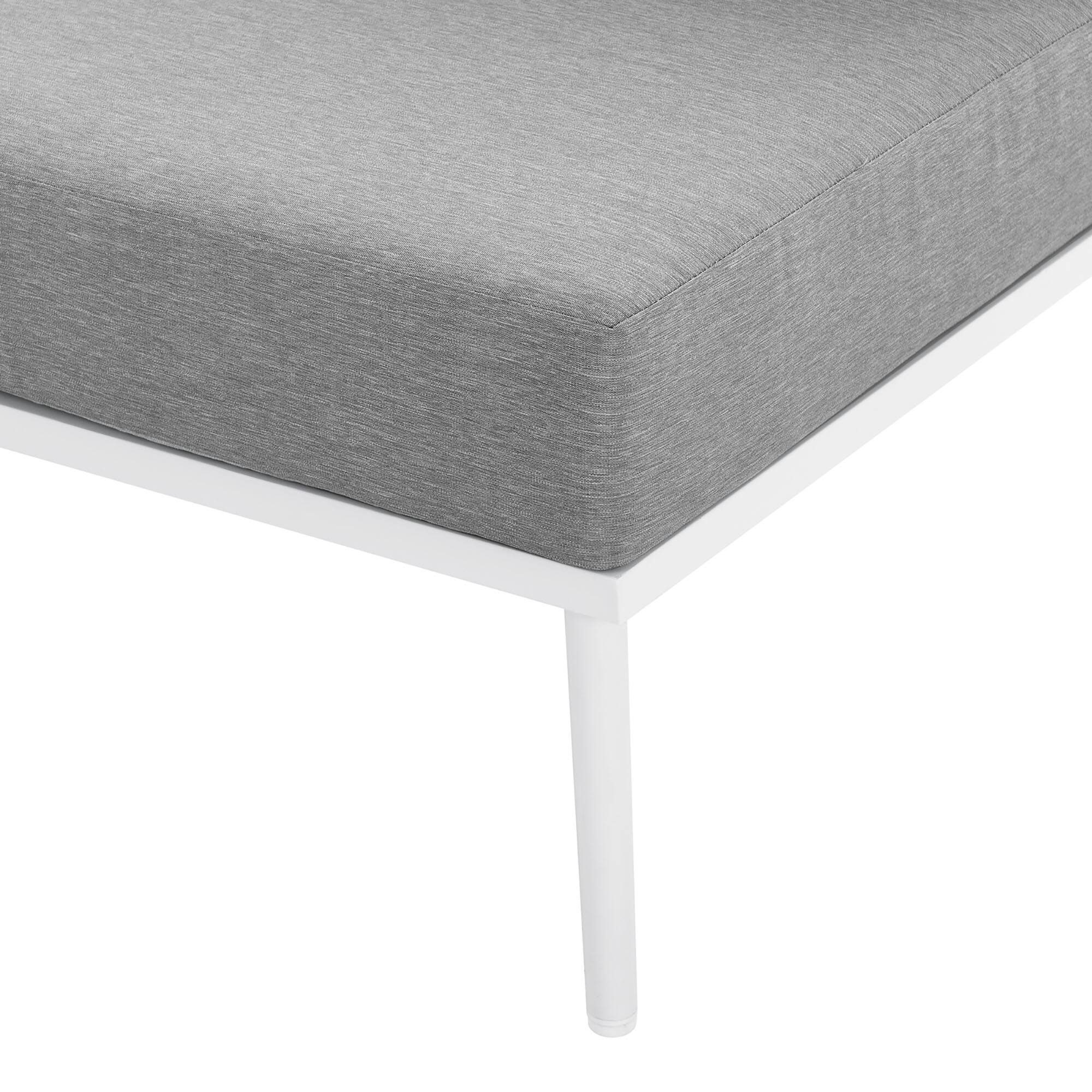 Alt View 4. Modway - Stance Outdoor Patio Aluminum Armless Chair by Modway - White Gray.