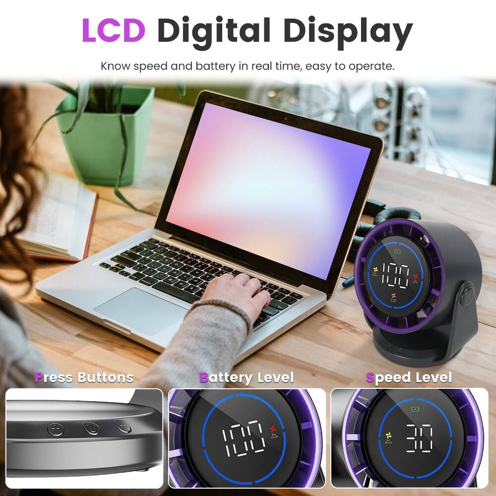 LCD Digital Display  
Know speed and battery in real time, easy to operate.  

- Press Buttons  
- Battery Level  
- Speed Level  

100  
30