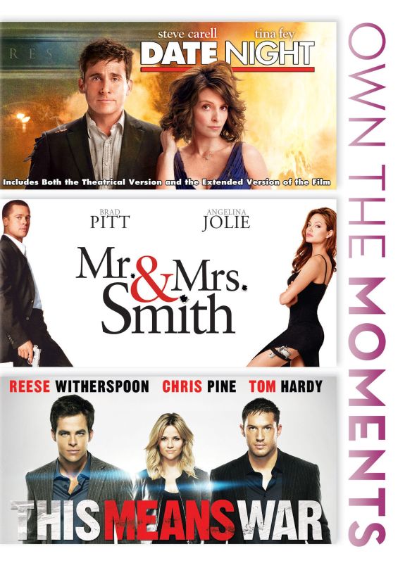 Date Night/Mr. &amp; Mrs. Smith/This Means War [3 Discs] [DVD]