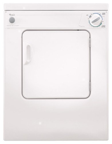 Whirlpool LDR3822HQ 24 Inch Compact Electric Dryer w/ 3 Automatic Cycles &  Gentle Heat System: White
