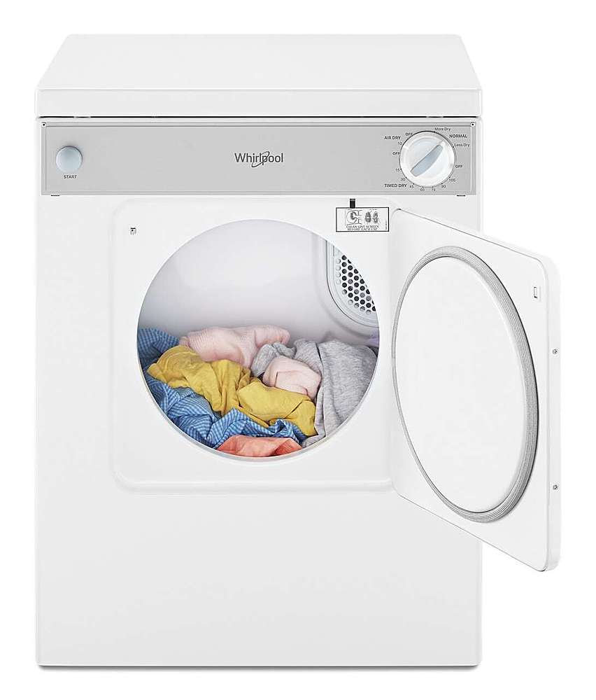 Alt View 14. Whirlpool - 3.4 Cu. Ft. Stackable Electric Dryer with Flexible Installation - White.
