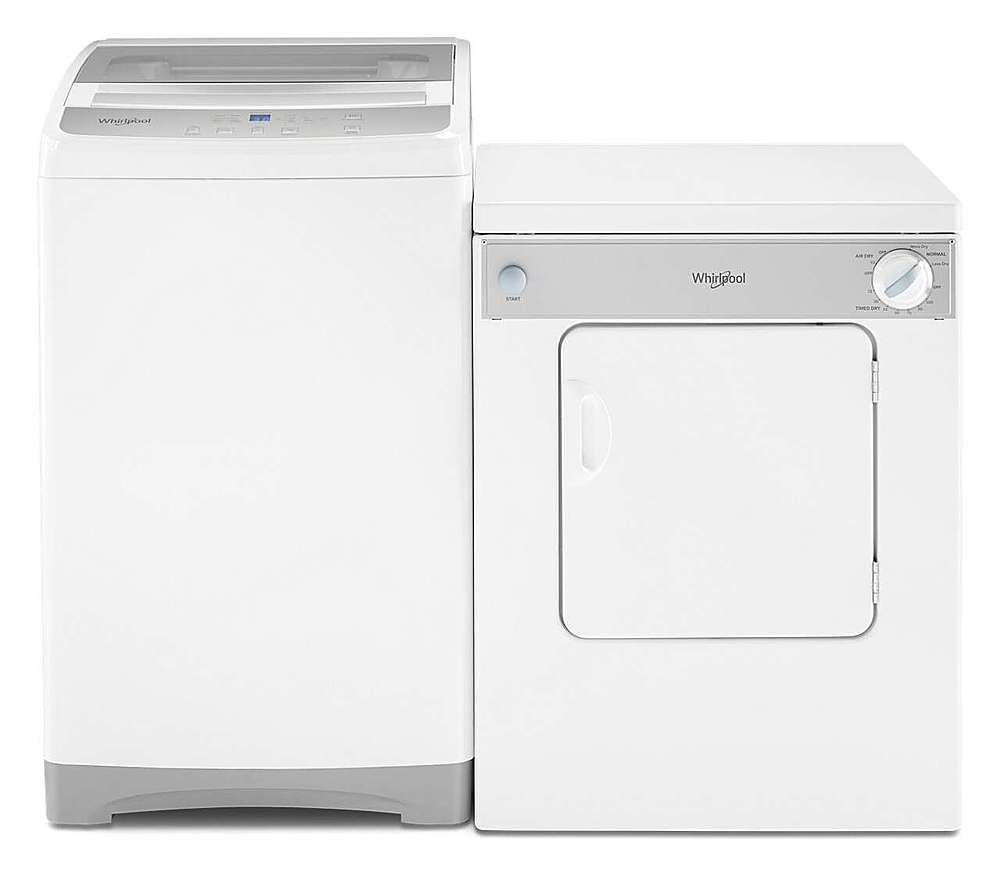 Alt View 17. Whirlpool - 3.4 Cu. Ft. Stackable Electric Dryer with Flexible Installation - White.
